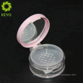 Plastic container compact loose powder jar with sifter